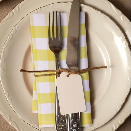 Urban Villa White Dinner Napkins 100% Cotton Cloth Napkins (Set of 12) 18x18 Inches Absorbent Soft Durable Reusable and Washable Napkins - Ideal for Everyday Use Parties Wedding Spring Summer Easter