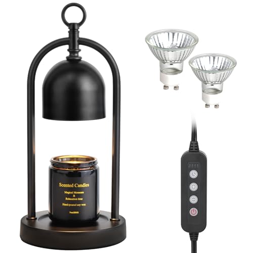 Candle Warmer Lamp with Timer, Electric Dimmable Candle Light Warmer, Wax Melt Warmer for Jar Candles, House Warming for Women, Teenage Girls