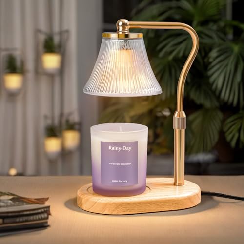 Candle Warmer Lamp, Candle Lamp Warmer with Timer & Dimmer, Adjustable Height, with 2 Bulbs, House Warming Home Bedroom Decor Birthday Gifts for Women Mom