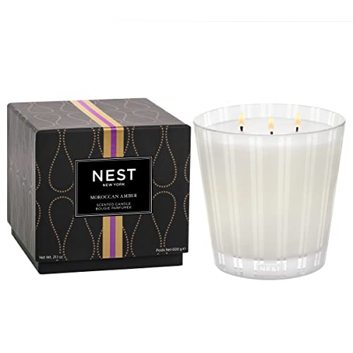 NEST Fragrances NEST03MA003 3-Wick Candle- Moroccan Amber , 21.2 oz