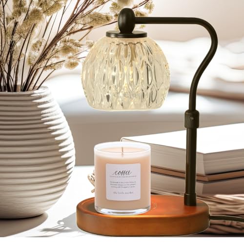 Candle Warmer Lamp with Dimmer, Height Adjustable Candle Lamp Warmer for Jar Candles, Electric Candle Warmer, Dimmable Candle Warmer Lamp