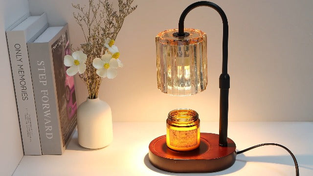 Lukasa Candle Warmer Lamp, with Timer and Dimmer, Adjustable Height, Gifts for Women Mom, House Warming Gifts New Home Decor, Wax Melt Warmer for Scented Jar Candles, with 2 Bulbs