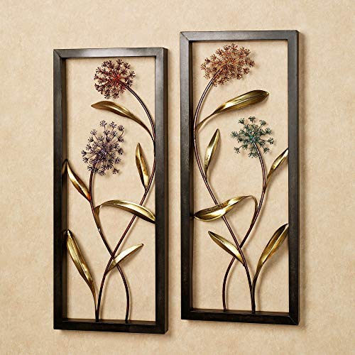 Touch of Class Summer Scents Floral Metal Wall Art Panel Set of Two