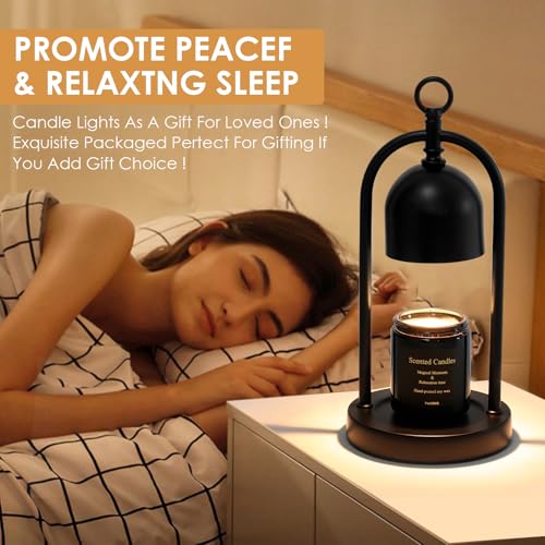 Candle Warmer Lamp with Timer, Electric Dimmable Candle Light Warmer, Wax Melt Warmer for Jar Candles, House Warming for Women, Teenage Girls
