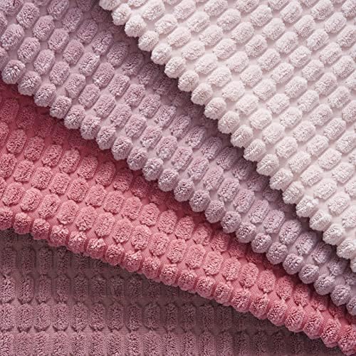 Topfinel Grey Couch Pillow Covers for Living Room 45x45 cm Set of 4,Mid Century Modern White Neutral Corduroy Corn Throw Pillows,Rustic Square Bench Chair Cushion(18 Inch/Dark Gray)