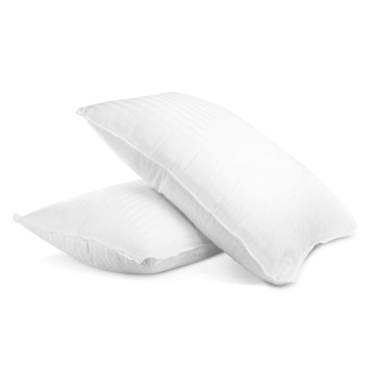 Beckham Hotel Collection Bed Pillows Standard / Queen Size Set of 2 - Down Alternative Bedding Gel Cooling Pillow for Back, Stomach or Side Sleepers