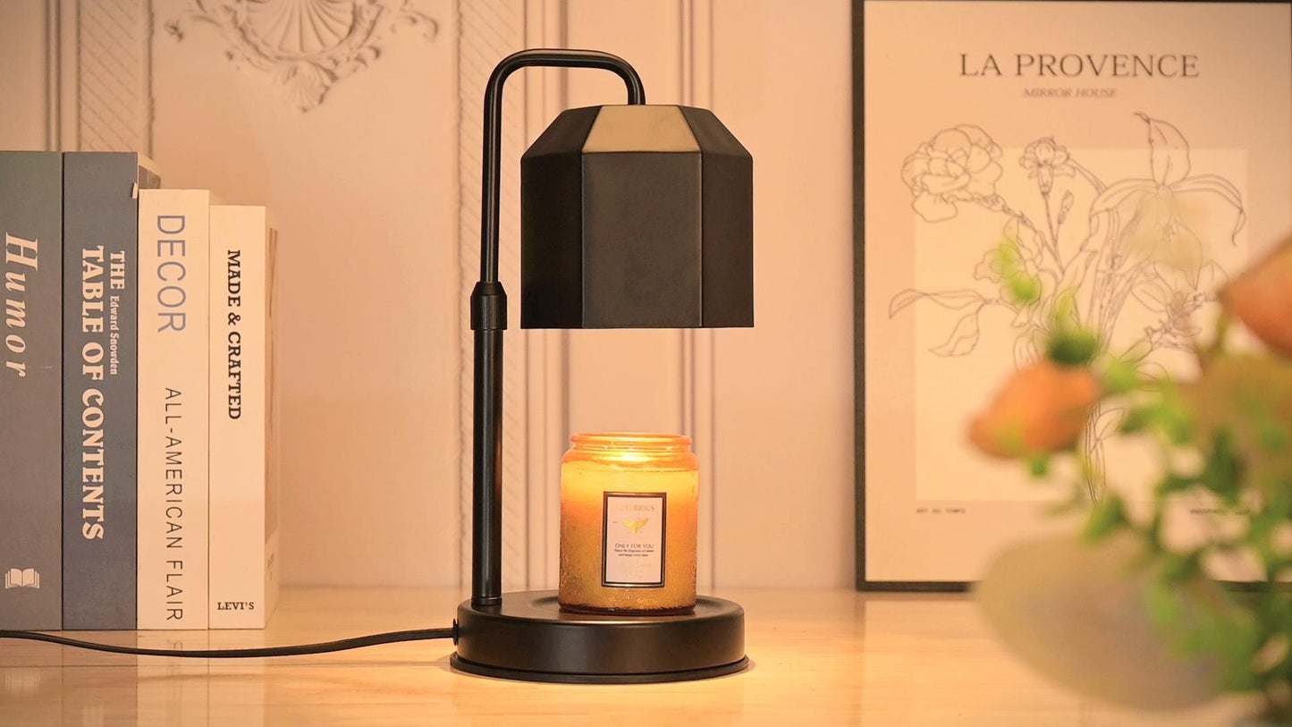 Candle Warmer Lamp with Timer Dimmer,Adjustable Height Candle Warmer, Candle lamp for Scented Wax Jar Candles,Mothers Day Gifts for Women,House Warming Gifts for New Home Bedroom Decor,Black