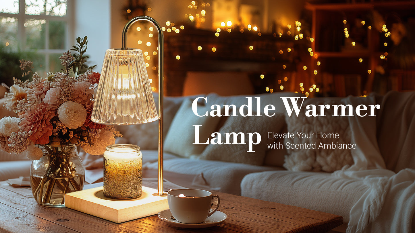 Candle Warmer Lamp with Timer Dimmer, Birthday Gifts for Mom Women Her Friends, Womens Day House Warming Gifts New Home Room Decor, Wax Melt Warmer with 2 Bulbs