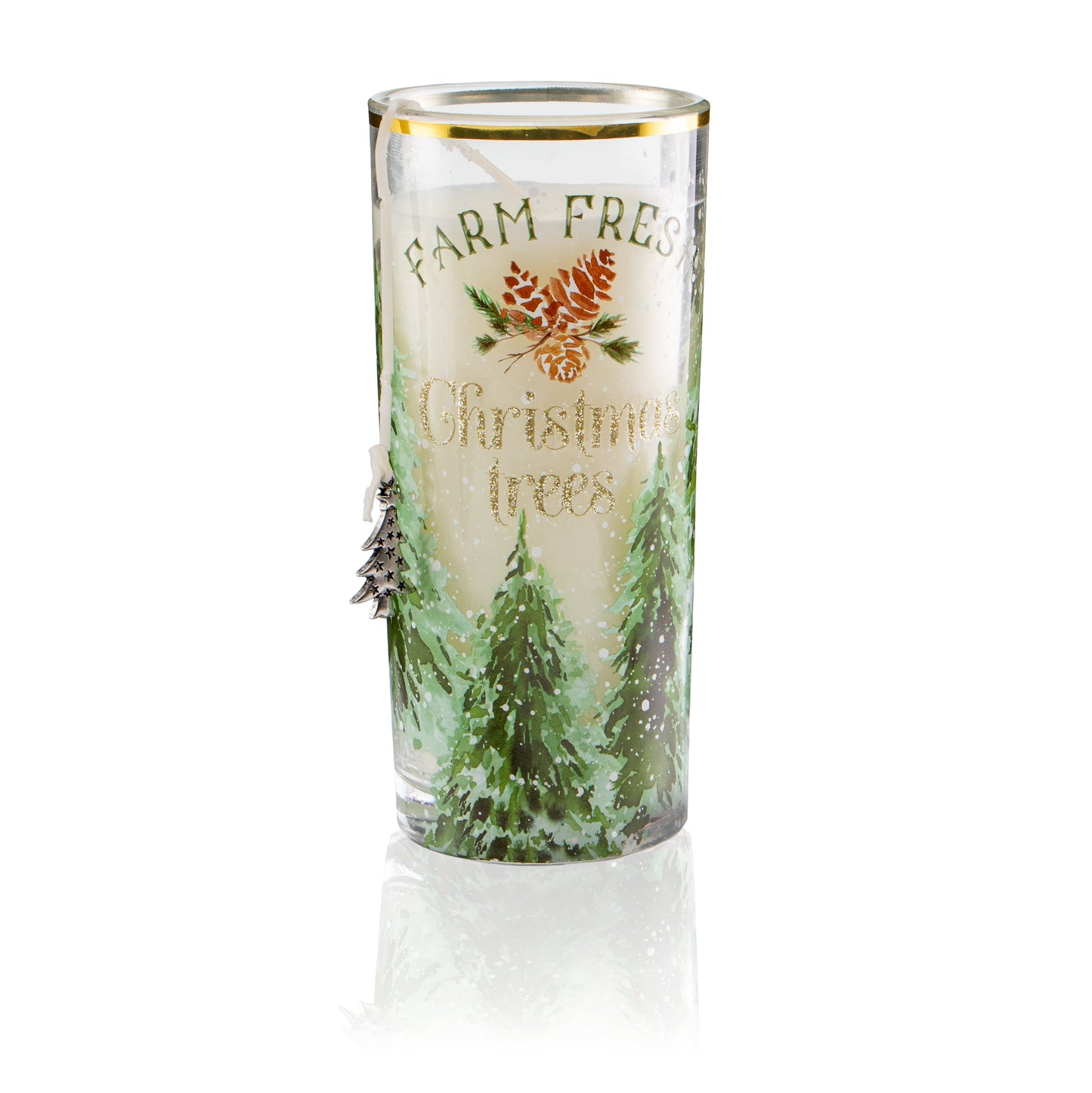 Pier 1 Holiday Forest Filled Charm Jar Candle 6oz
