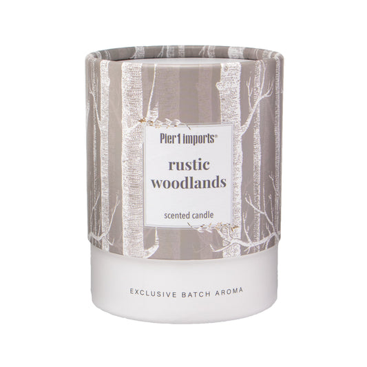 Pier 1 Rustic Woodlands 8oz Boxed Soy Candle