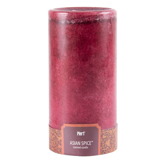Pier 1 Asian Spice 3x6 Solid Pillar Candle