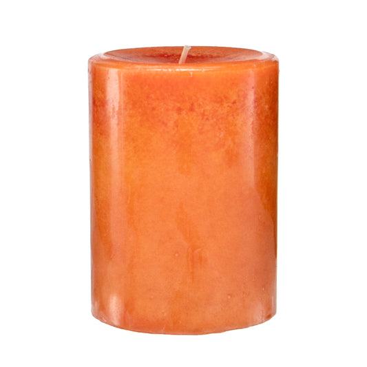 Pier 1 Pumpkin Spice 3x4" Mottled Pillar Candle