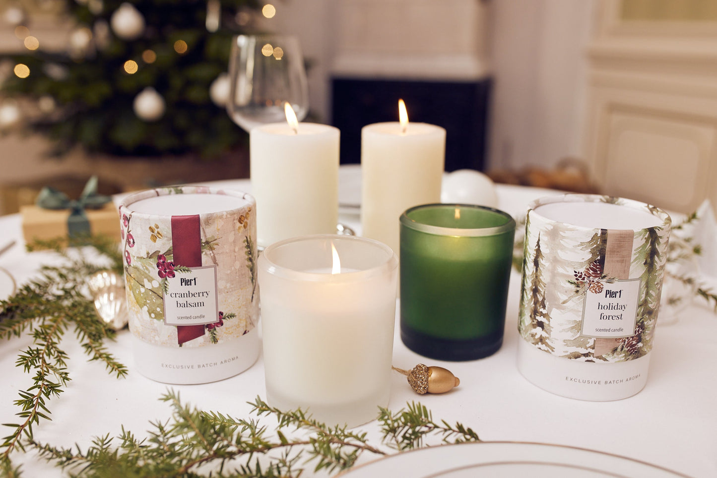Pier 1 Holiday Forest 8oz Boxed Soy Candle