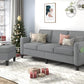 Sectional Sofa Couches for Living Room: Convertible L Shaped Couch with Storage Ottoman - Grey Small 3 Seater Sofas Furniture Set for Small Space