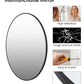 GAOMON 2024 New Matte Black Round Mirror, HD Eco-Friendly Bathroom Mirror, Metal Framed Circle Mirror, Wall Mirror for Entryway, Bathroom, Vanity, Living Room, Hallway, Easy to Install (24 Inch)