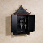 Touch of Class Oriental Pagoda Key Wall Cabinet Bronze - Oriental Furnishings Asian Accent - Accommodates Multiple Sets - Six Hooks Inside - Magnet Latched Double Door