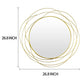 ironsmithn Wall Mirror Mounted Round Decorative Mirrors Circle for Bathroom Vanity, Living Room or Bedroom 26.8” x26.8” (Gold)