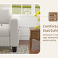 Sectional Sofa Couches for Living Room 78" L Shaped Sofas with Storage Ottoman Small 3 Seater Couch Velvet Fabric, Beige