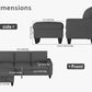 Sectional Sofa Couches for Living Room: Convertible L Shaped Couch with Storage Ottoman - Grey Small 3 Seater Sofas Furniture Set for Small Space