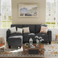 Sectional Sofa Couches for Living Room: Convertible L Shaped Couch with Storage Ottoman - Grey Small 3 Seater Sofas Furniture Set for Small Space