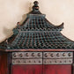 Touch of Class Oriental Pagoda Key Wall Cabinet Bronze - Oriental Furnishings Asian Accent - Accommodates Multiple Sets - Six Hooks Inside - Magnet Latched Double Door