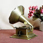 PROW® Bronze Metal Retro Phonograph Model Sculpture Gramophone Ornaments Alloy Iron Crafts Gift Office Furnishings Home Decoration Statue