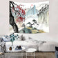 Bcsewcg Japanese Tapestry, Cherry Blossom Tapestry, Asian Anime Wall Tapestry, Nature Landscape Tapestries, Aesthetic Wall Art Tapestry for Bedroom Living Room Home Decor