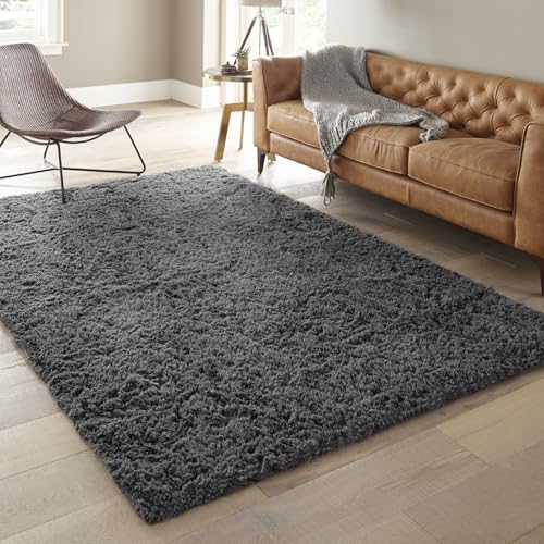 Ophanie 6x9 Area Rugs for Living Room, Large Big Grey Fluffy Shag Fuzzy Plush Soft Carpets, Floor Shaggy Rug for Bedroom, Gray Carpet for Kids Boys Girls Dorm Nursery Home Decor Aesthetic