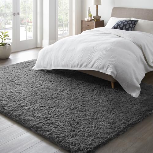 Ophanie 6x9 Area Rugs for Living Room, Large Big Grey Fluffy Shag Fuzzy Plush Soft Carpets, Floor Shaggy Rug for Bedroom, Gray Carpet for Kids Boys Girls Dorm Nursery Home Decor Aesthetic