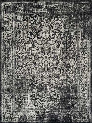 vivorug Washable Rug, Ultra Soft Area Rug 6x9, Non Slip Abstract Rug Foldable, Stain Resistant Rugs for Living Room Bedroom, Modern Fuzzy Rug (Gray/Rust, 6'x9')