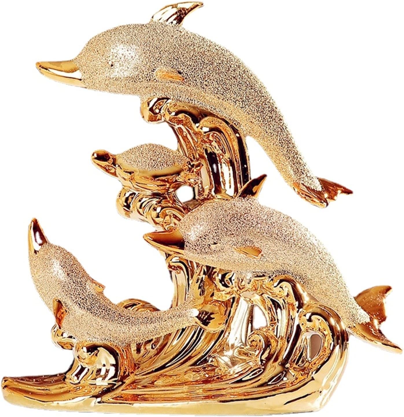 Dolphin Statue Dolphin Decor for Home Ceramics Dolphin Decorations Animal Decorations Home Furnishings Fashion Luxury Elegant Wedding Gifts New Home Decoration Love Collectibles