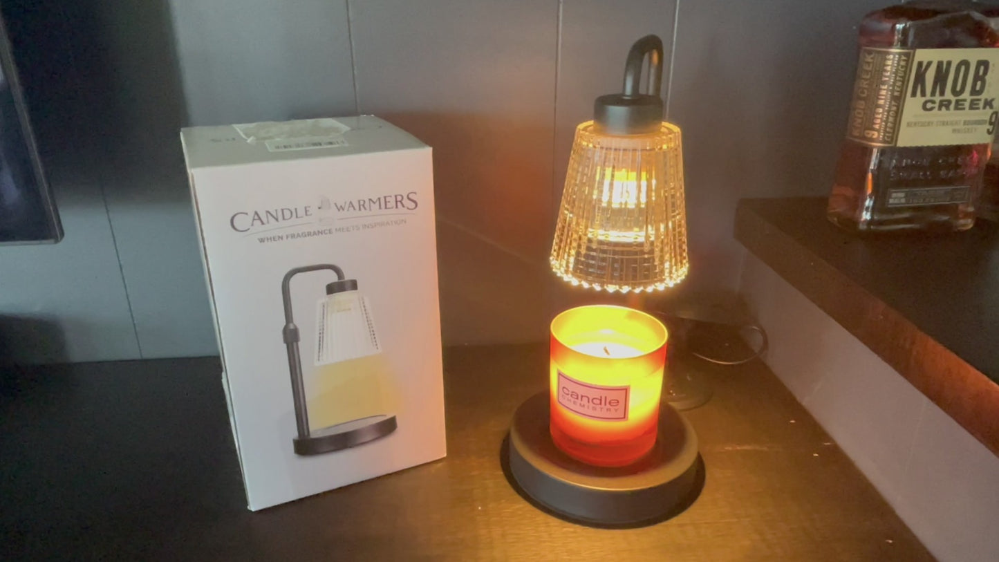 Candle Warmer Lamp, Adjustable Height Candle Warmer, Timer, Dimmable, Home Decor, Wax Melts Warmer for Jar Candles with 2 Bulbs