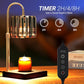 Candle Warmer Lamp with Timer, Dimmable Electric Candle Wamer Adjustable Height, Glass Candle Melter Lamp for Jar Candle, Black